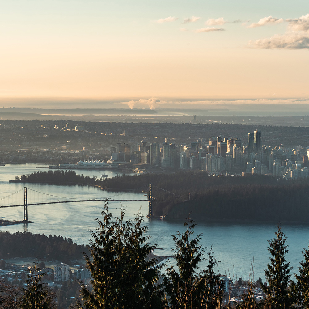 Vancouver city and bridge view