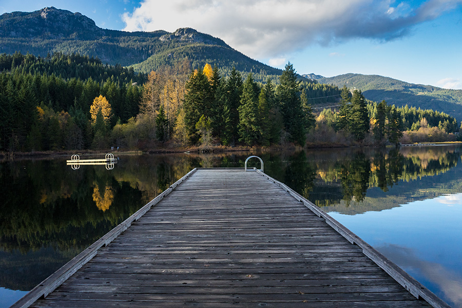 Lake and mountain view near Whistler