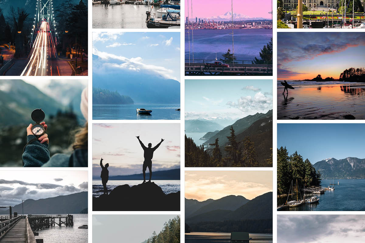 British Columbia travel photo wall